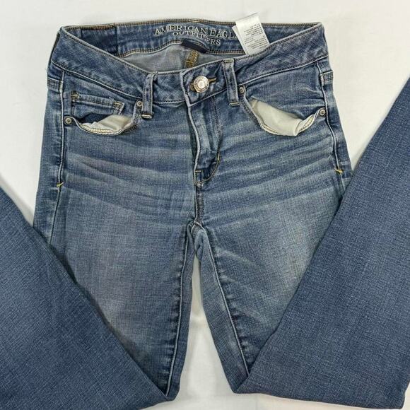 American Eagle Low Rise Skinney Jeans Size 4 Regular - Picture 2 of 6